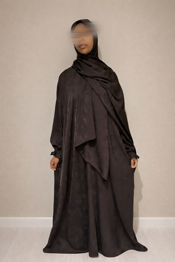 Dark Chocolate Jacquard (Jamila)- with attached hijab - nursingfriendly