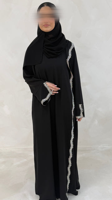 Midnight Noori - Elegant occasion abaya- with hidden zip