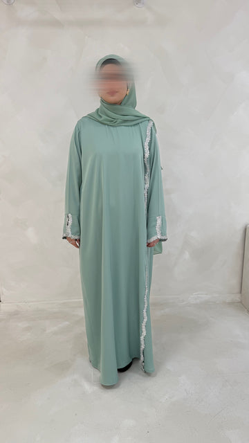Fayrouz Noori- Elegant occasion abaya- with hidden zip