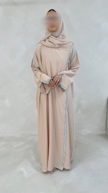 Soft Dune Noori - Elegant occasion abaya- with hidden zip
