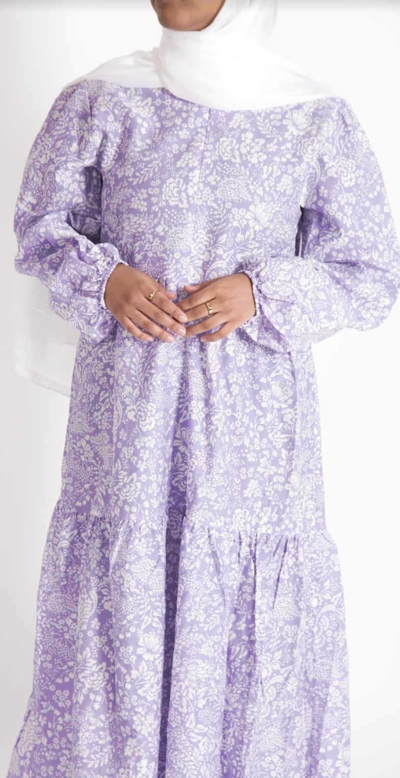 Bold Print Flowergarden Dress - Modest Maternity
