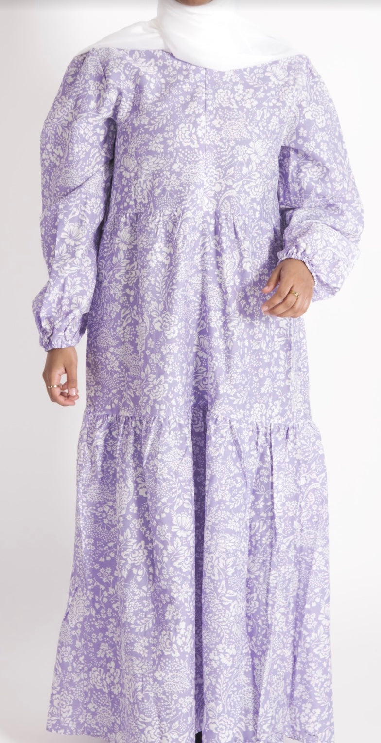 Bold Print Flowergarden Dress - Modest Maternity
