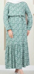 Red Floral Dress - Modest Maternity