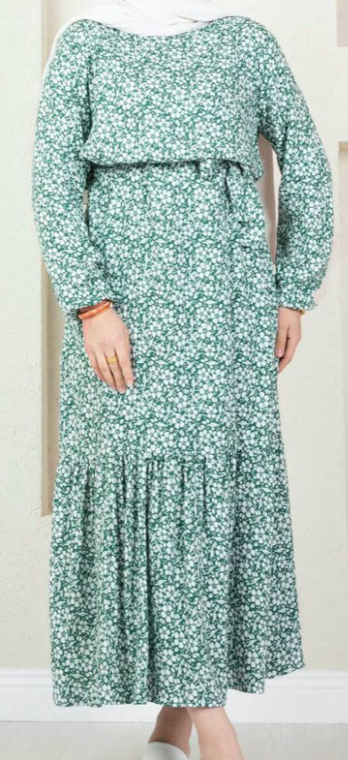 Red Floral Dress - Modest Maternity