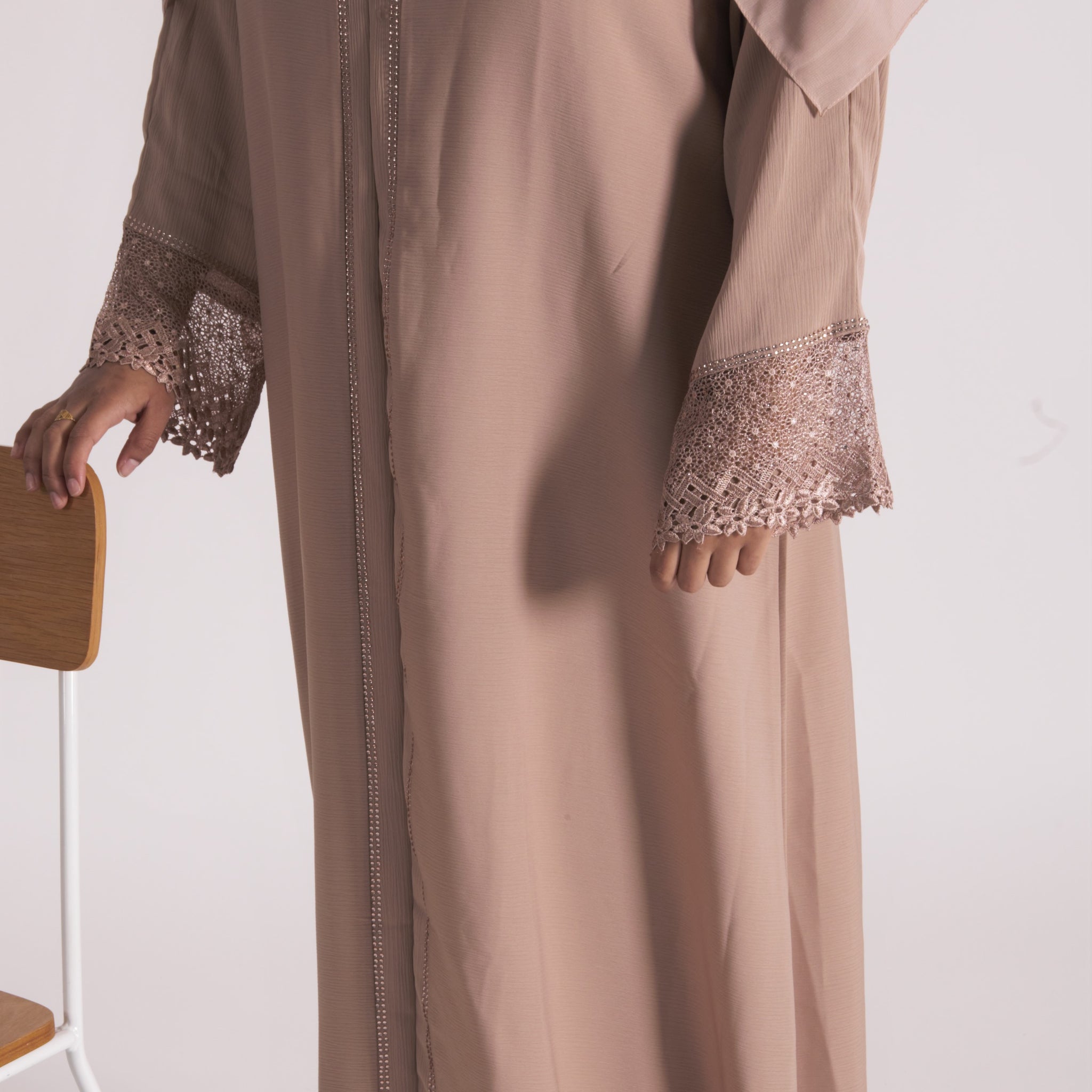 Neutral Brown Shayma Abaya - Modest Maternity