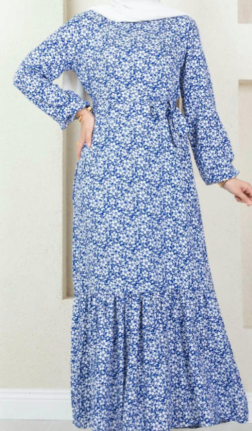 Red Floral Dress - Modest Maternity