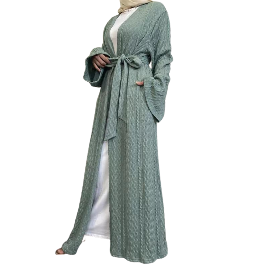 Long sales cardigan abaya